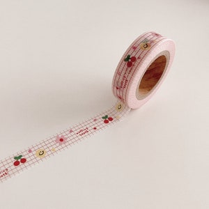 Nastro Washi Smile Cherry / Nastro per mascheratura / Scrapbooking / Decorazione / Adesivi pianificatore / Nastro pianificatore / Diario / Forniture artigianali / Fai da te immagine 9