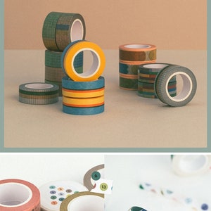 Washi Tape 15mm METRO / Daily Masking Tape / Scrapbooking / Diary Decor / Planner Stickers / Journal / School Supplies / DIY afbeelding 3