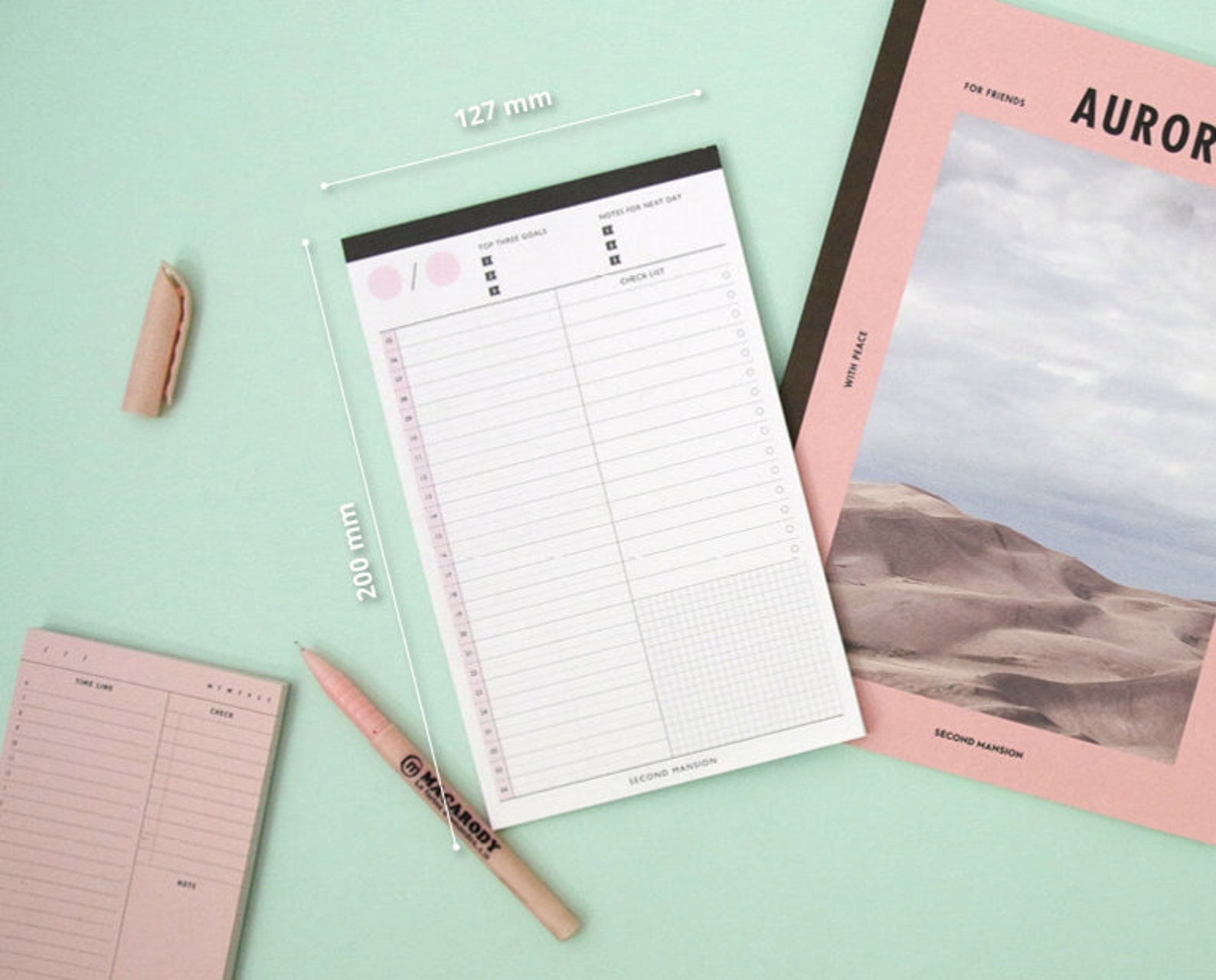 A5 Time Table Notepad / Daily Memo Pad / Notepads / - Etsy