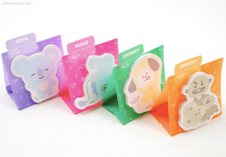 BT21 Sticky Note / BTS Notepad / Colorful Notepads / Memo Pad Etsy