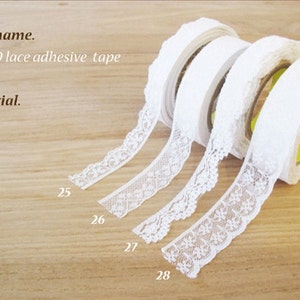 Cotton Lace Adhesive Tape // 4 Types [ 25 - 28 ]