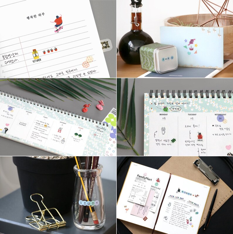 Planner Stickers 12Types / Korean Stationery / Diary | Etsy