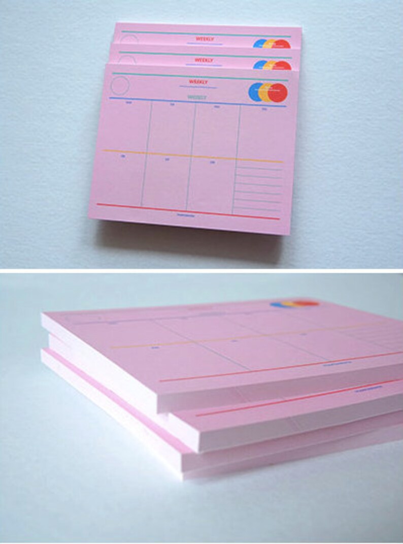 Weekly Planner Notepad V.2 / Weekly Planner Memo Pad / Undated Etsy