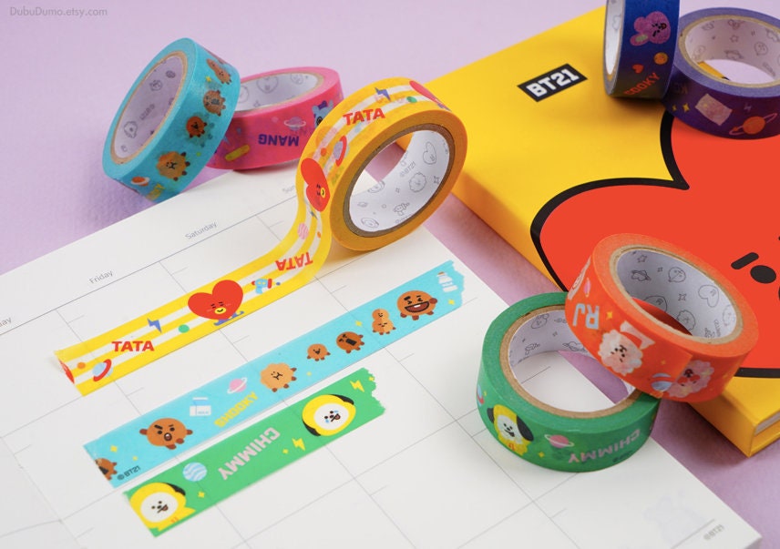 BTS MERCH SHOP, BT21 Cute Washi Paper Tape