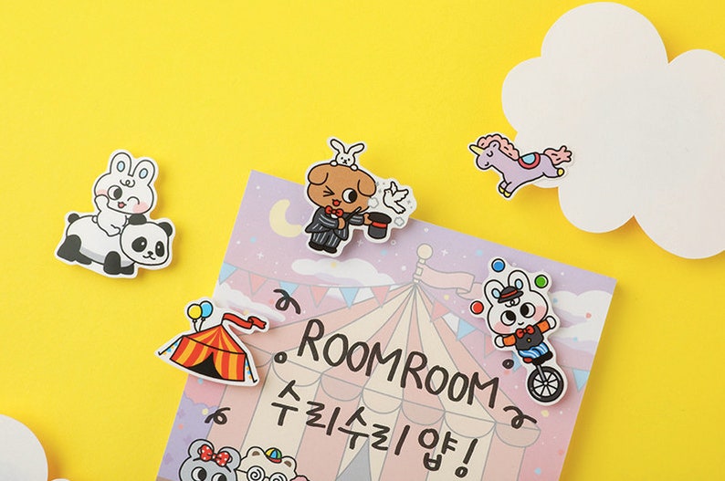 Circus Notepad Pink Notepads Cute Memo Pad Stationery Korean Scrapbooking Organize Scrapbooking School Supplies Gift for Her