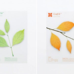 Sticky Note [Leaf] / Notepad / Notepads / Memo pad / Bookmark / Index sticky note / Stationery / Scrapbooking / Cute Notepad