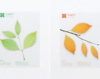 Sticky Note [Leaf] / Notepad / Notepads / Memo pad / Bookmark / Index sticky note / Stationery / Scrapbooking / Cute Notepad