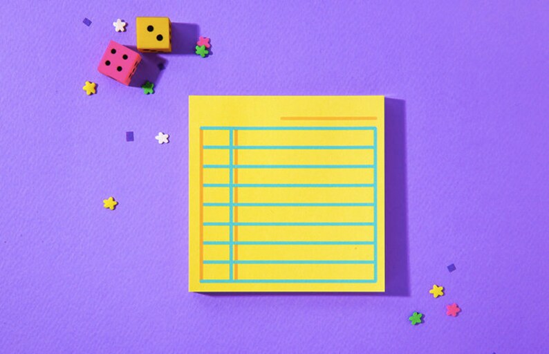 Yellow Checklist Notepad / 100sheets / Personalized Notepad / Etsy