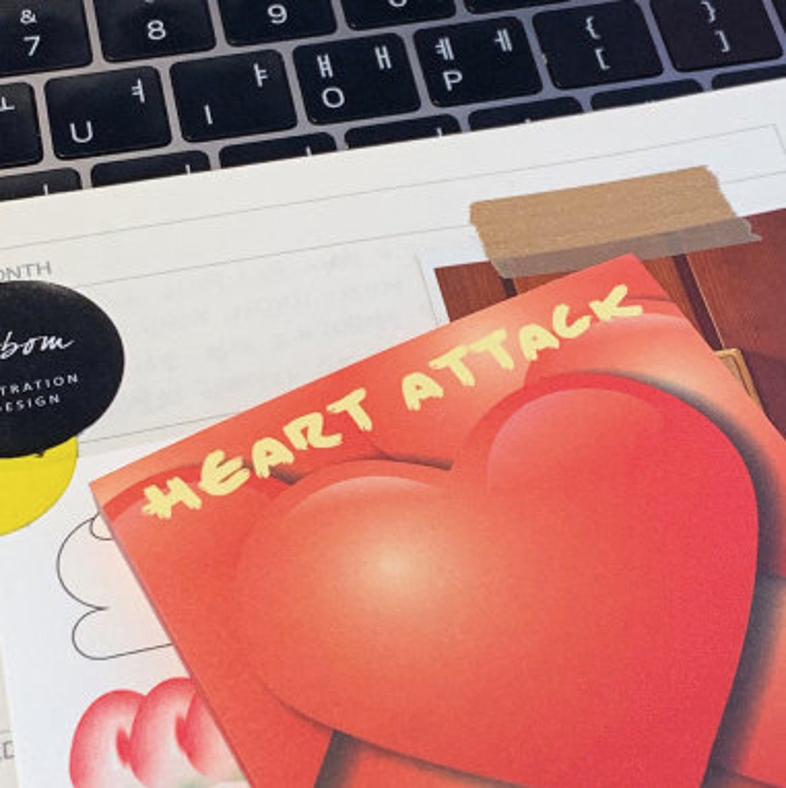 Heart Attack Notepad / Red Heart Notepads / Memo Pad / Etsy