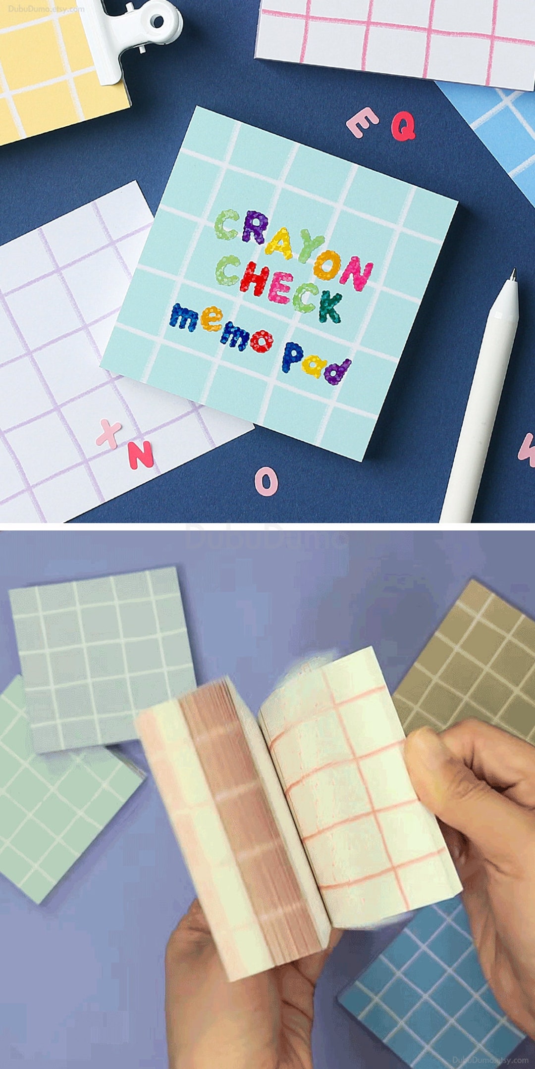 Memo Pad 12types / Colorful Notepad / Writing Paper Memo Pad / Korean  Stationery / Scrapbooking / Christmas Gift / Journal / Pink 
