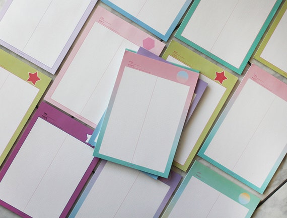 Memo Pad 12types / Colorful Notepad / Writing Paper Memo Pad / Korean  Stationery / Scrapbooking / Christmas Gift / Journal / Pink 