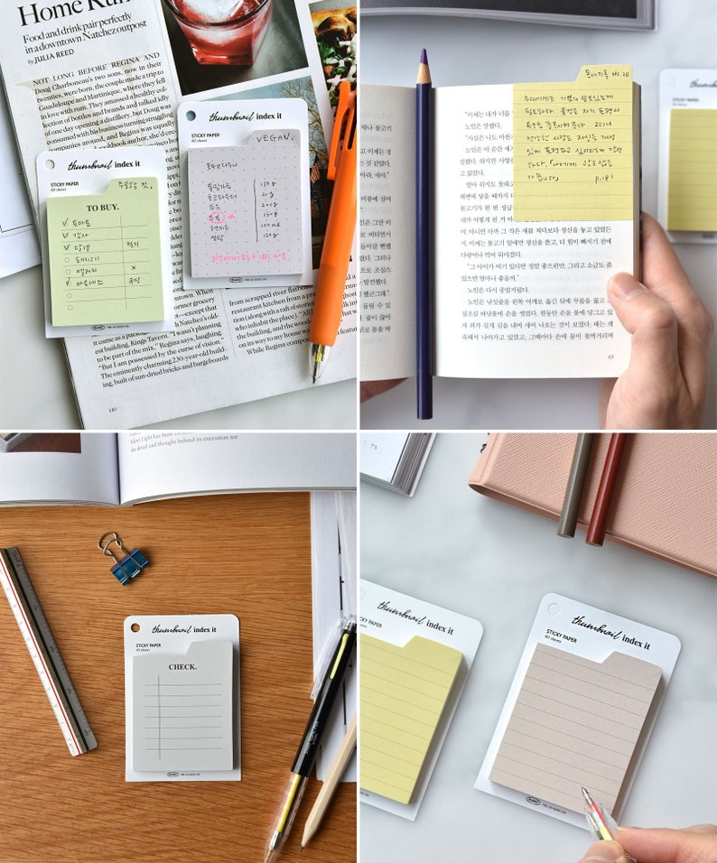 Index Sticky Notes 20types / Bookmark Sticky Note / Notepads, Notepad, Memo Pad / Korean Stationery / Scrapbooking School Supplies 画像 2
