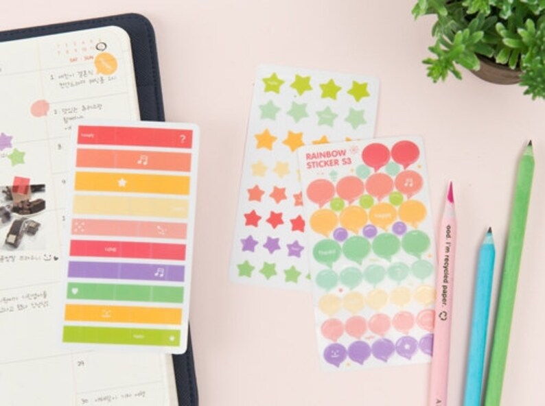 Transparent Planner Sticker Pack ver.3/ Stationery / Diary Deco Stickers / Scrapbooking Stickers / Decorative Stickers / Stickers Pack image 1