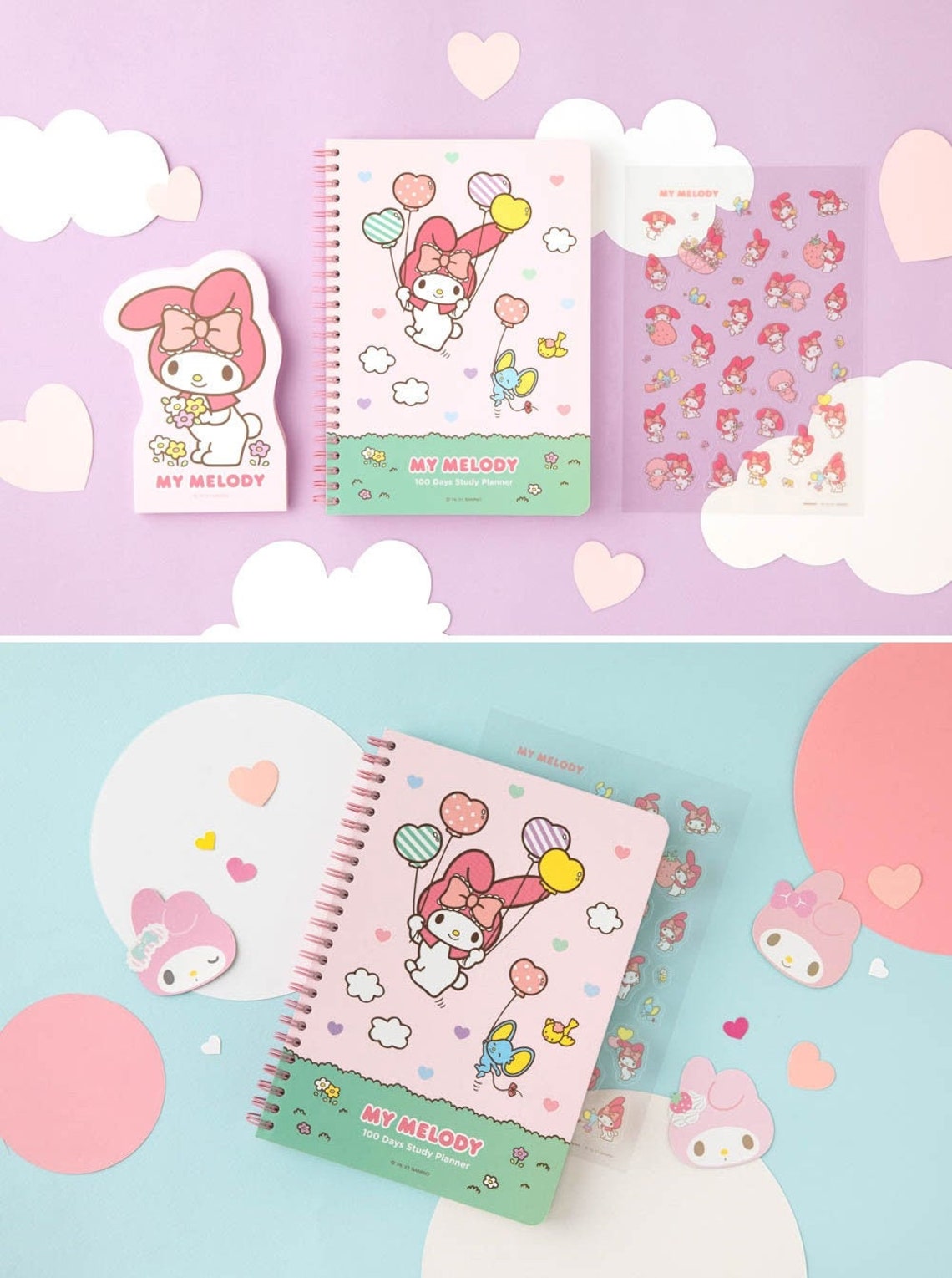 MY MELODY Study Planner Memo Pad Sticker SET / Undated Etsy