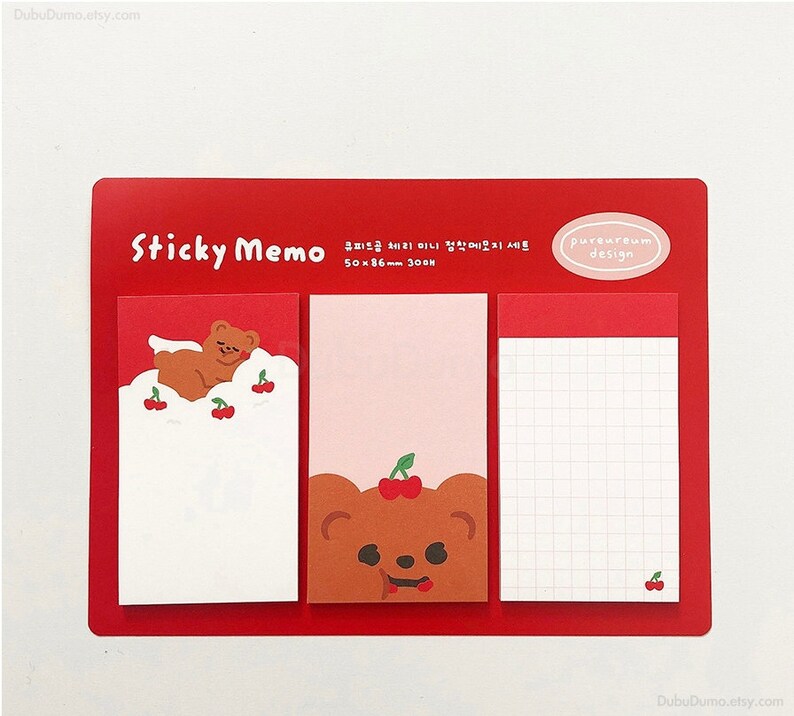Cupid Bear Sticky Notes Notepad Notepads Memo Pad Bookmark Index sticky note Stationery Scrapbooking School Supplies