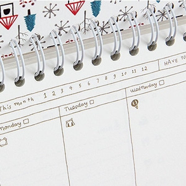 Standing Weekly Scheduler ver.1 / Weekly Planner Notebook / 101032410