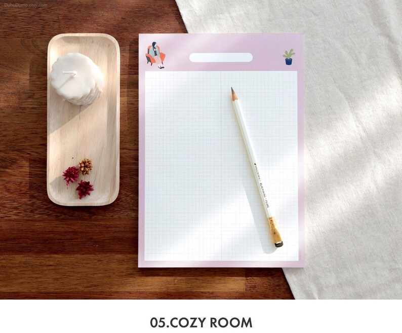 B5 Grid Notepads 6types / Simple Notepad / Big Memo Pad / Etsy