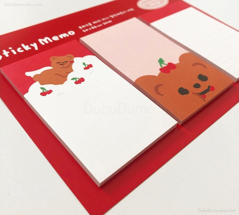 Cupid Bear Sticky Notes Notepad Notepads Memo Pad Bookmark Index sticky note Stationery Scrapbooking School Supplies