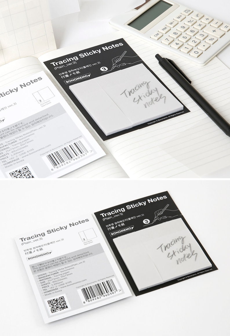 Tracing Paper Sticky Note 5 Types / Notepad / Notepads / Etsy UK