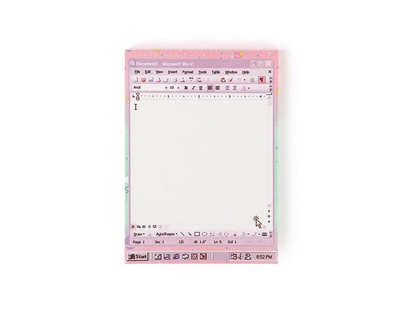 Blocco note viola L di Word / Pink Block Notes / Memo Pad / cancelleria /  Scrapbooking / organizzare / regalo di Natale / Cute Notepad / Blocco note  Kawaii -  Italia