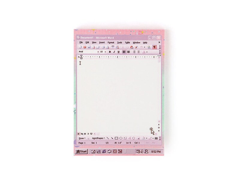 Word Violet Notepad L / Pink Notepads / Memo Pad / Stationery / Scrapbooking / Organize / Christmas Gift / Cute Notepad / Kawaii Notepad image 1