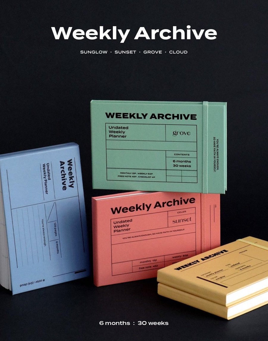 Weekly Archive Planner_6months / Undated Planner / Assignment Planner