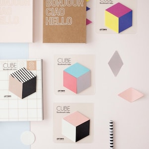 Sticky Notes [Cube] / Bookmark / Personalized Notepad / Notepads / Memo pad / Sticky Notes / Stationery / Scrapbooking / Scrapbook / Pastel