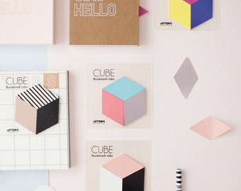 Sticky Notes [Cube] / Bookmark / Personalized Notepad / Notepads / Memo pad / Sticky Notes / Stationery / Scrapbooking / Scrapbook / Pastel