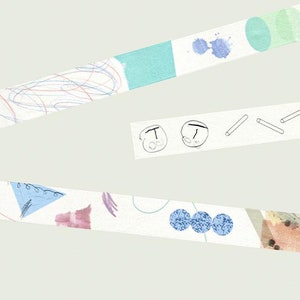 Washi Tape Rommelig papier / Daily Masking Tape / Scrapbooking / Decoratie / Planner Stickers / Journal / School Supplies / DIY / Grid afbeelding 2