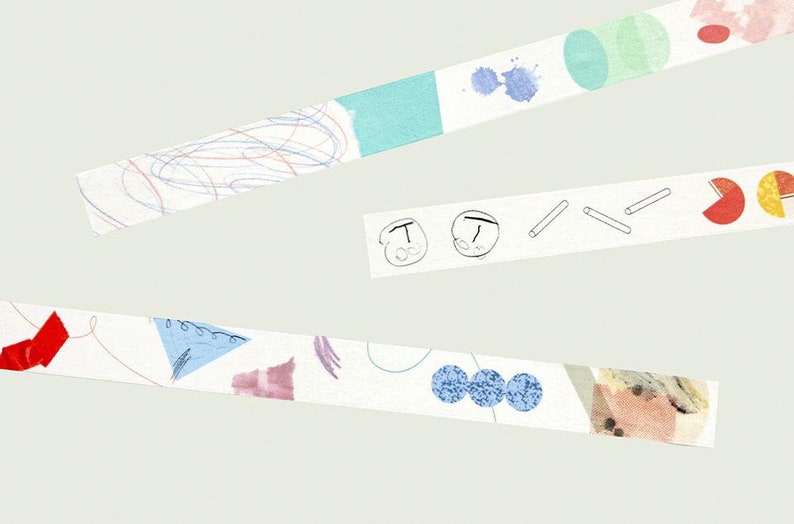 Washi Tape Rommelig papier / Daily Masking Tape / Scrapbooking / Decoratie / Planner Stickers / Journal / School Supplies / DIY / Grid afbeelding 2