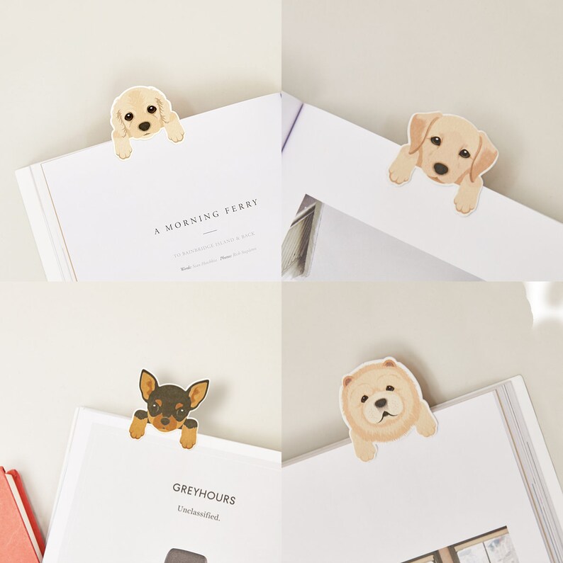 Pet Bookmarks / Dog Planner Bookmark / Puppy Bullet Etsy