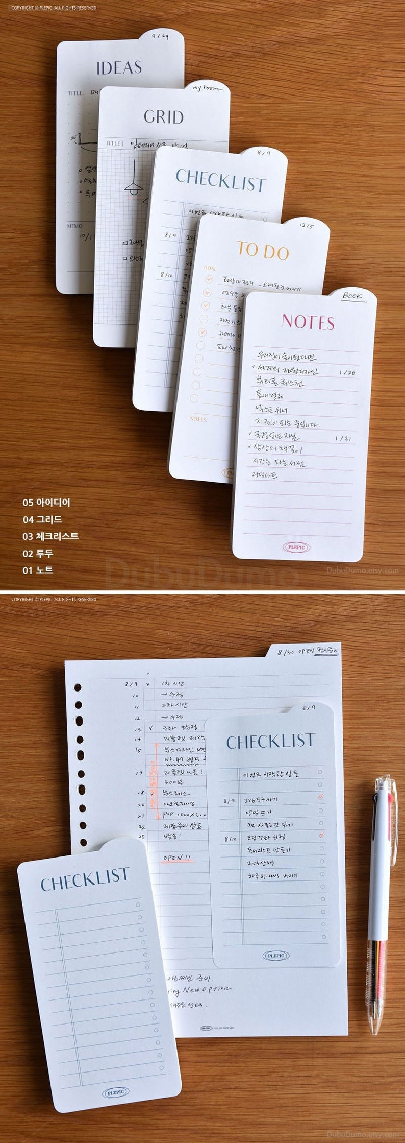 INDEX STICKY NOTES 20types / Bookmark Sticky Note / Notepads, Notepad, Memo Pad / Korean Stationery / Scrapbooking / School Supplies image 4