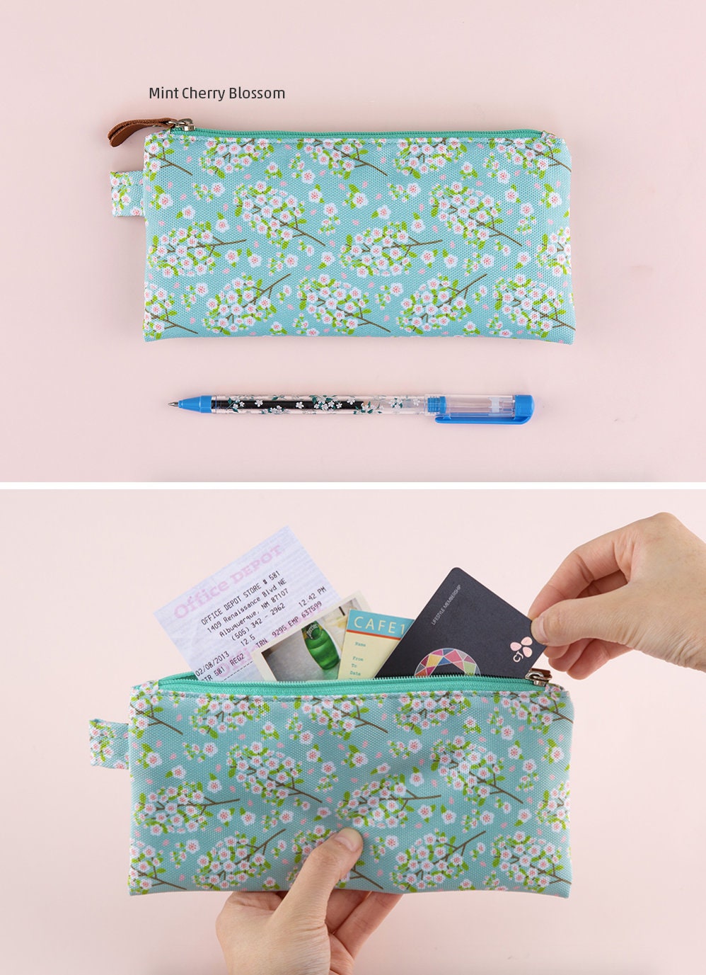 Paperian Blossom garden small zipper pouch - fallindesign