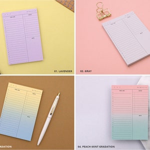 Time Line Notepads / Time Table Notepad / Colorful Notepad / - Etsy