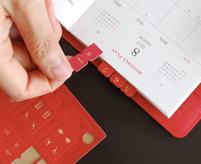 Leather Index Stickers VER.3 6colors / Tabs Stickers / Etsy UK