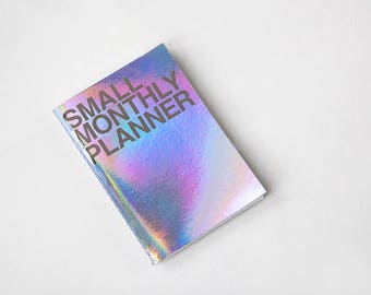 Small Monthly Planner [Hologram / Kraft] / Monthly Schedule / Diary / Undated Planner / Academic Planner / Journal / Diary / Agenda