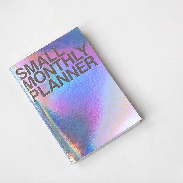 Small Monthly Planner [Hologram / Kraft] / Monthly Schedule / Diary / Undated Planner / Academic Planner / Journal / Diary / Agenda