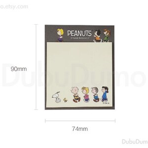 Peanuts Sticky Notes 4Types / Charlie Brown, Sally Brown, Snoopy Memo Pad / Colorful Notepad / Scrapbooking / School Supplies / Diary image 4