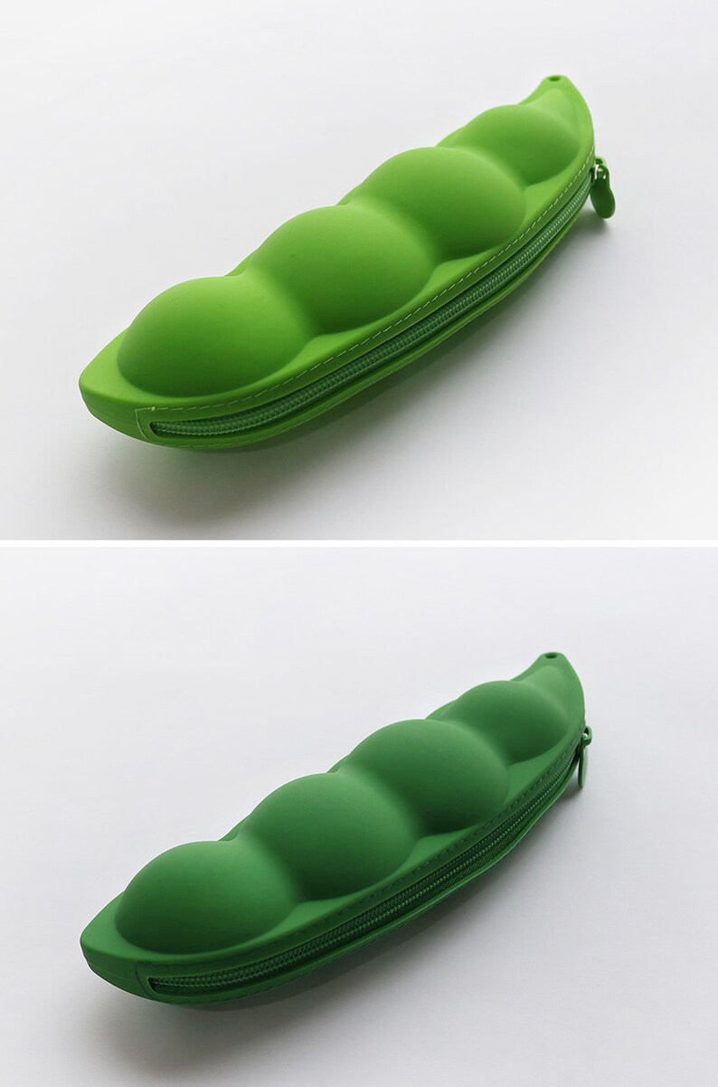Pea Pencil Case Silicone Pen case Pencil Pouch Pen Pouch Zipper Pouch Zipper Bag Makeup Bag Makeup Pouch School Supplies