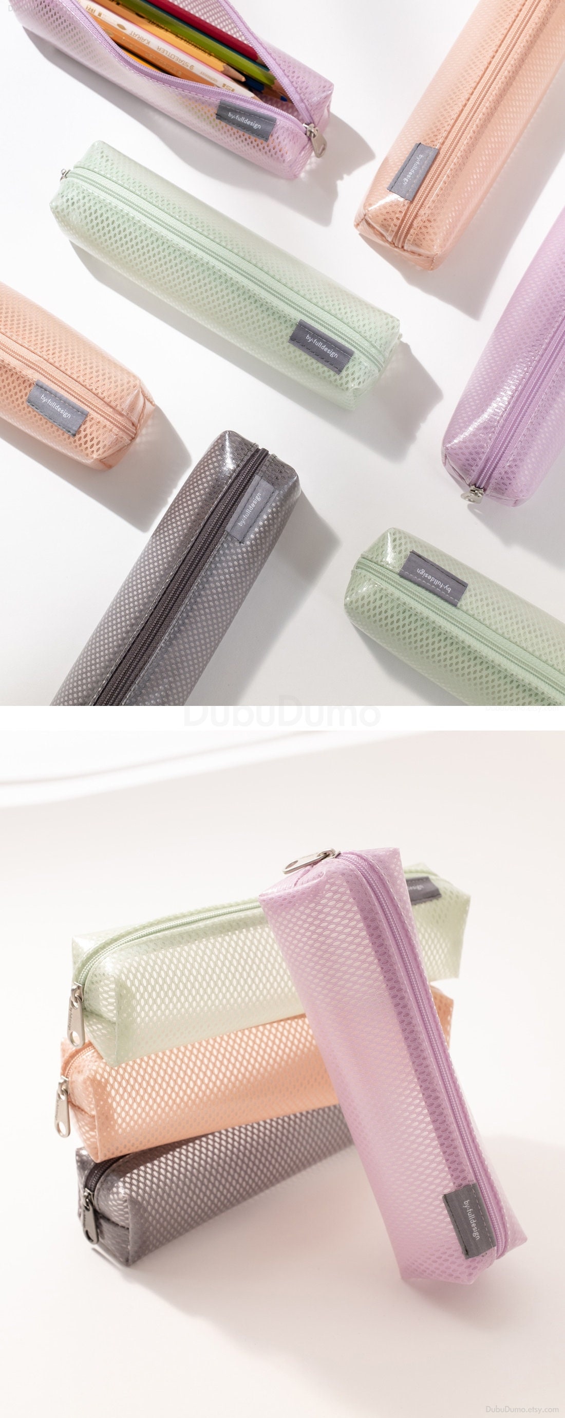  poksi Transparent Pencil Pouch with fine quality, Made of  Mesh Material