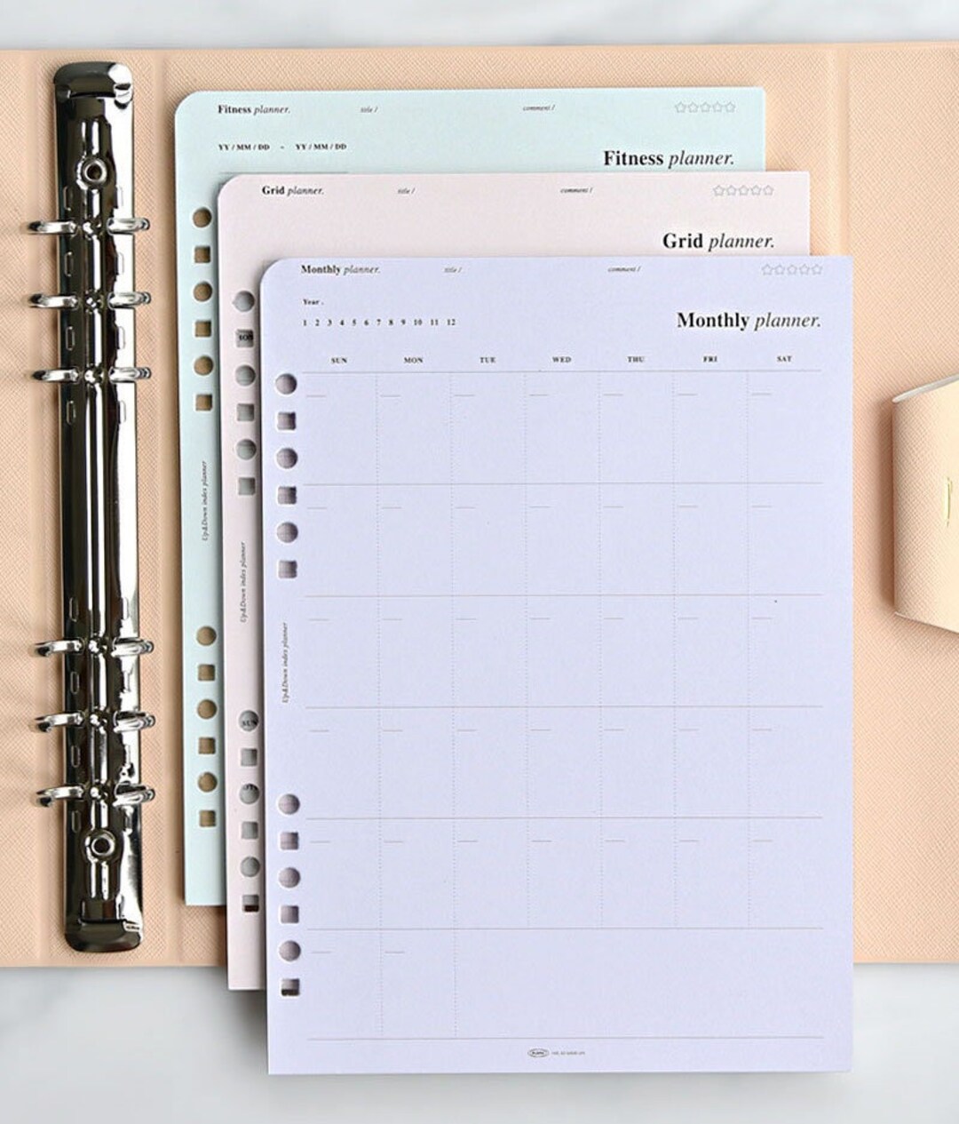 A5 Updown Index Refill 24types / 6 Ring / Planner Inserts / A5 Diary