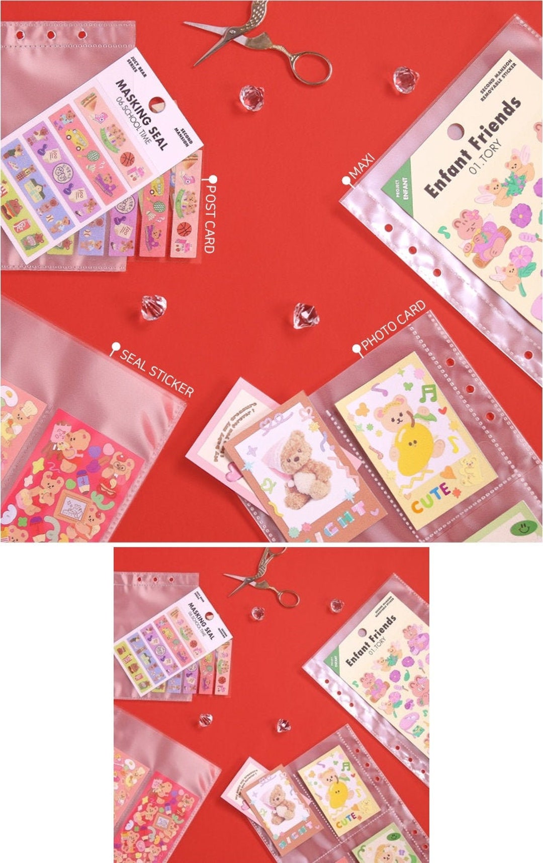 A5 6ring Sticker Book Refill File 4types / A5 Inserts / Etsy