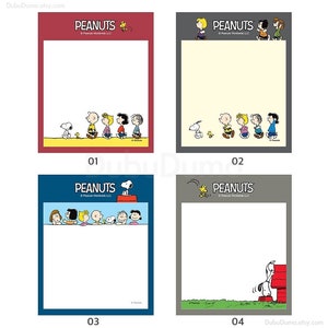 Peanuts Sticky Notes 4Types / Charlie Brown, Sally Brown, Snoopy Memo Pad / Colorful Notepad / Scrapbooking / School Supplies / Diary image 5