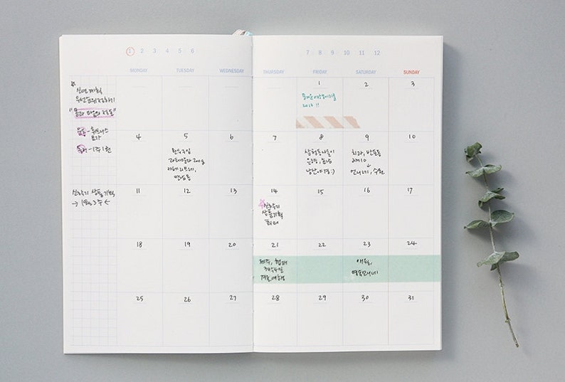 Weekly Planner / Monthly Planner / Academic Planner / Undated Etsy