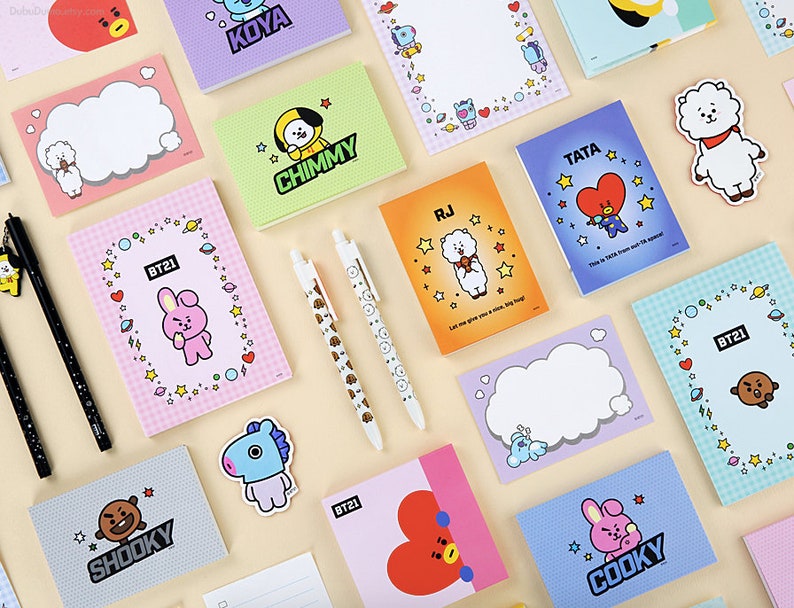 BT21 Memo Pad / BTS Notepads / KPOP / Letter Memo Pad / Etsy