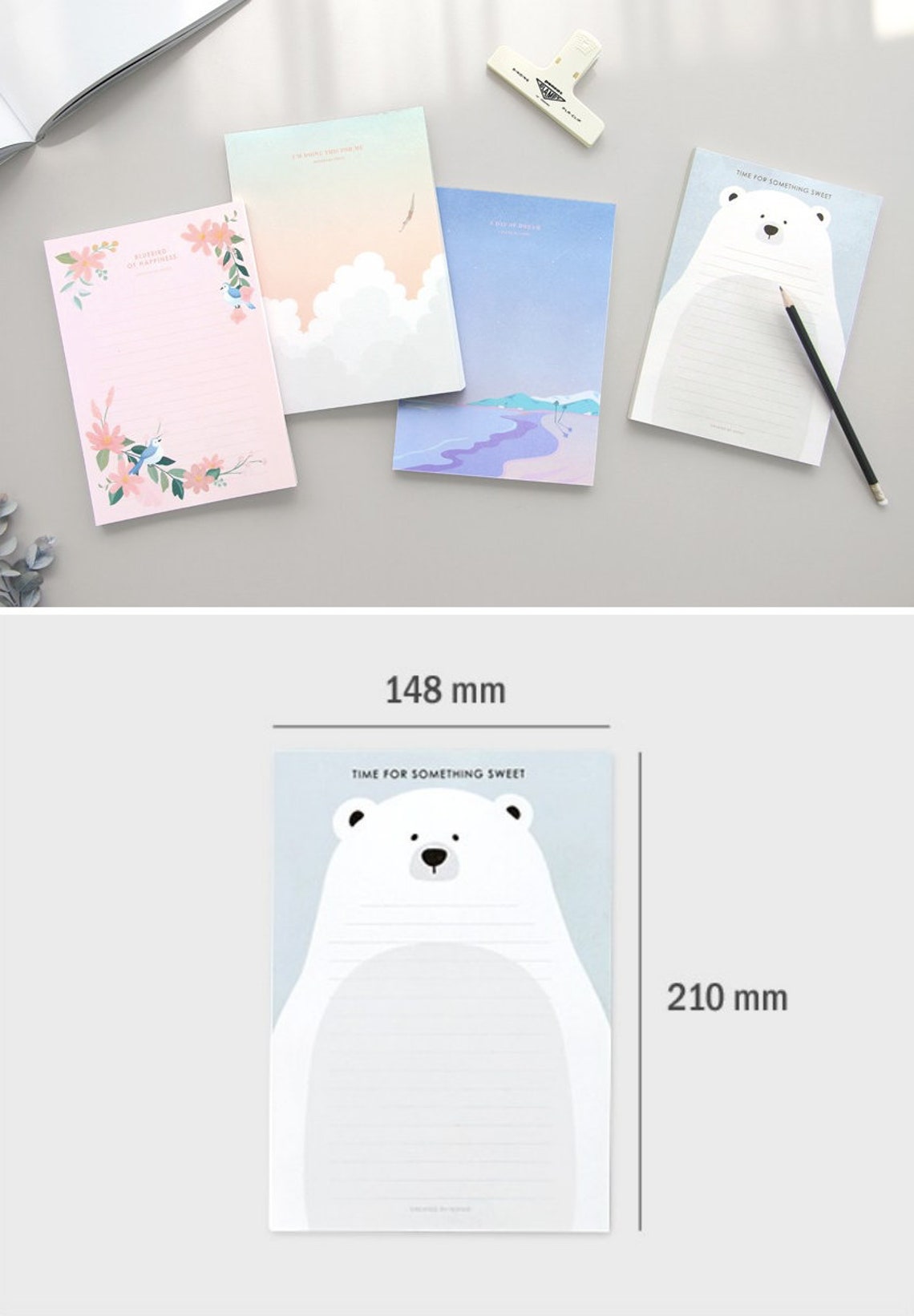 A5 Pastel Notepads / Colorful Notepad / Memo pad / Sticky Etsy