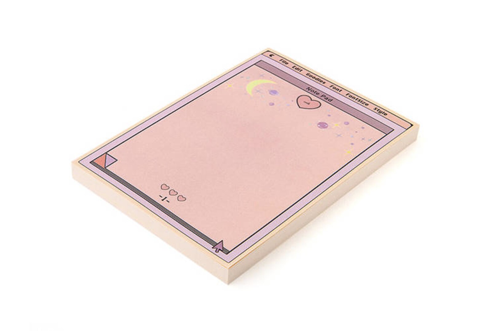 Pink Heart Notepad L / Pink Notepads / Memo Pad / Stationery Etsy