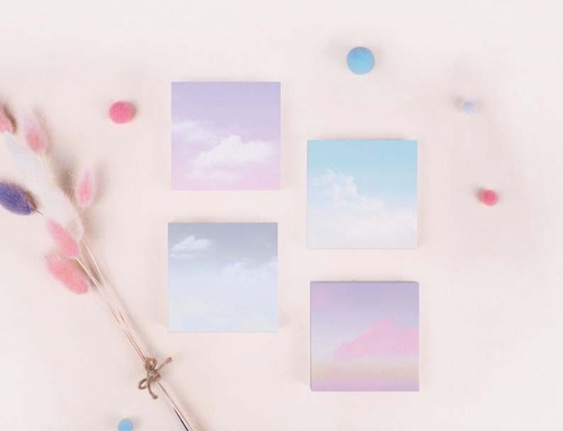 Notepads cloud in the Sky / Pink Notepad / Memo Pad / Sky - Etsy