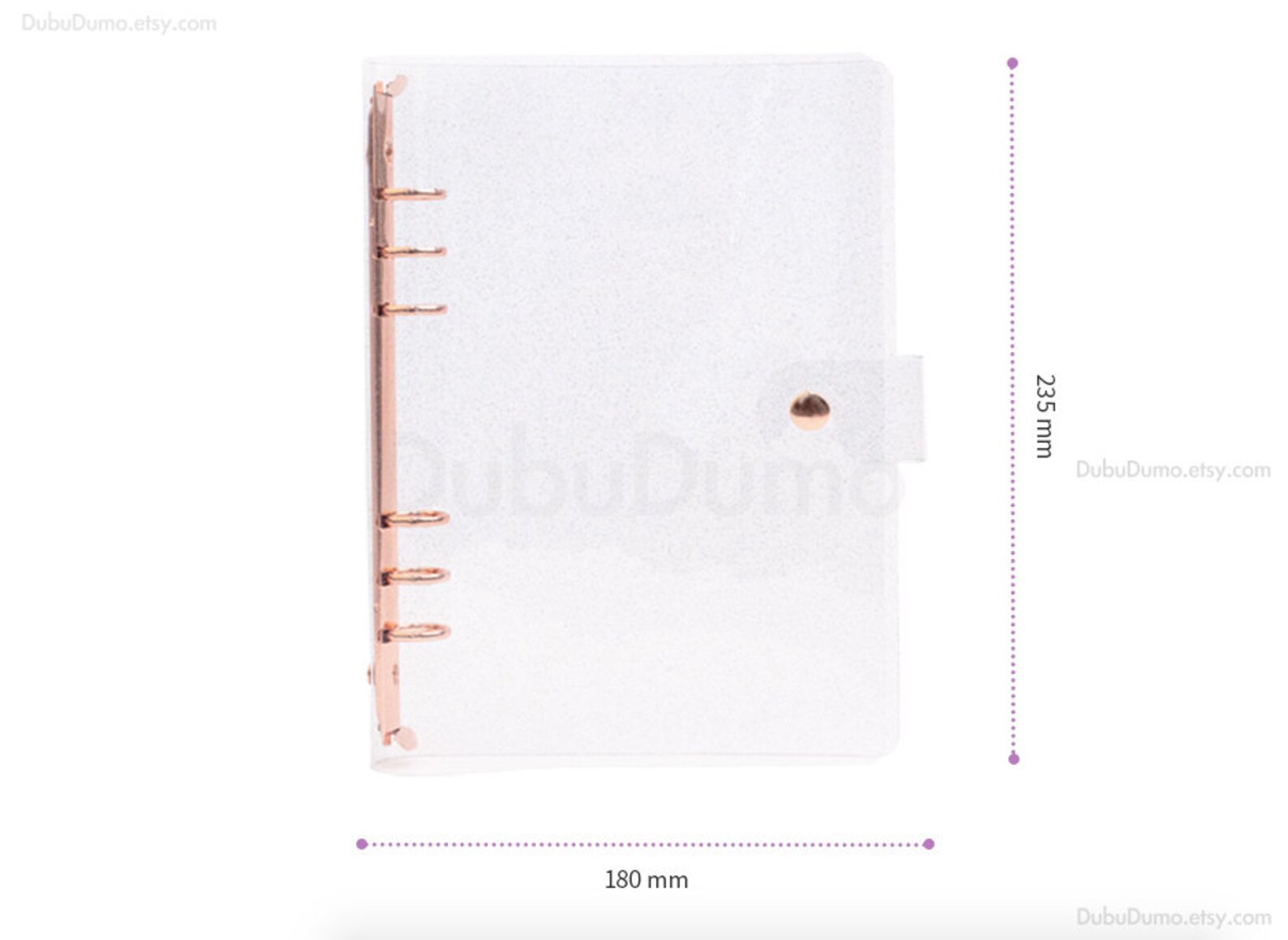 A5 Glitter Binder 3colors / Rose Gold 6 Ring Binder / Etsy