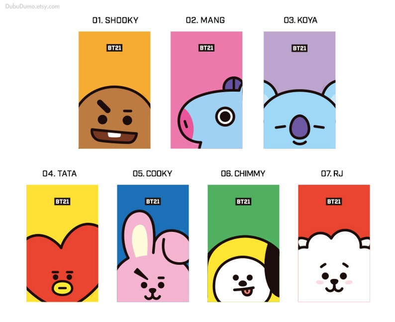 BT21 Weekly Planner / BTS Monthly Planner / Undated Planner / Etsy
